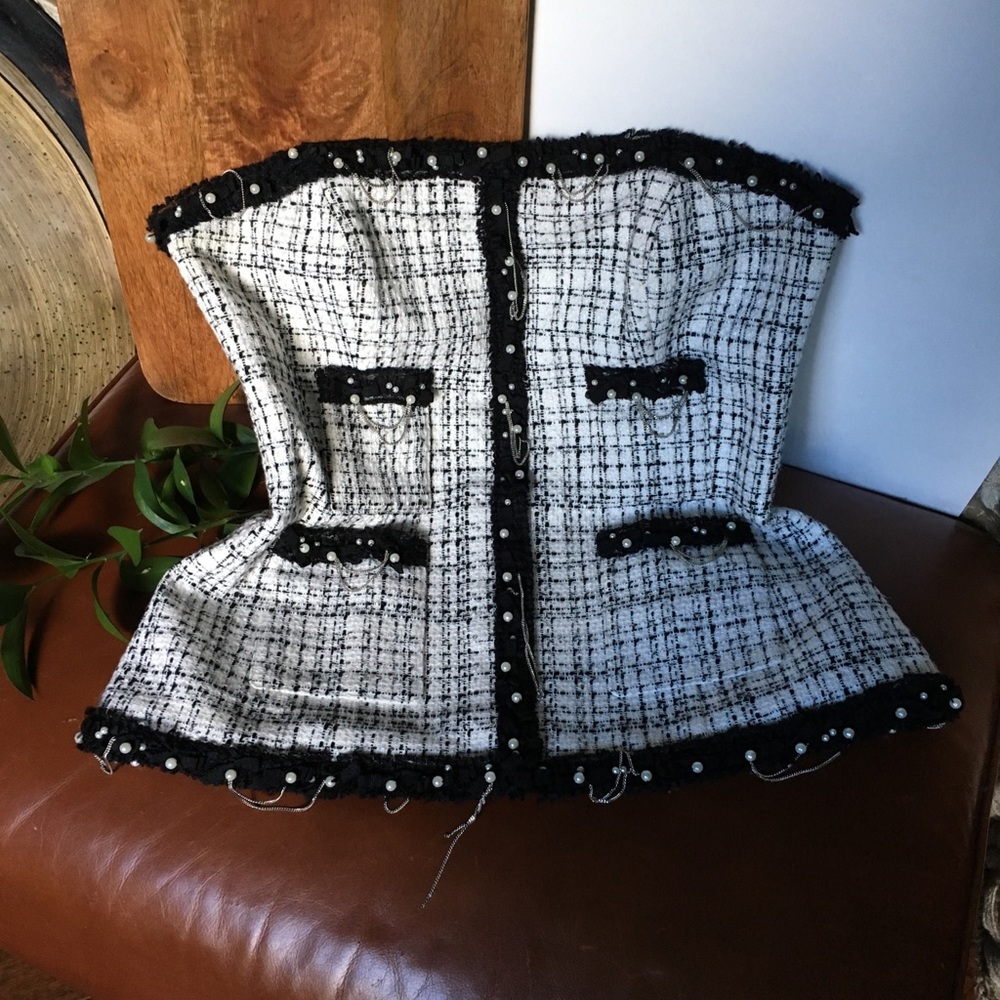 WHBM strapless corset